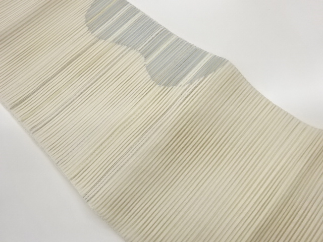 JAPANESE KIMONO / RO ABSTRACT HORIZONTAL STRIPE PATTERN WOVEN NAGOYA O